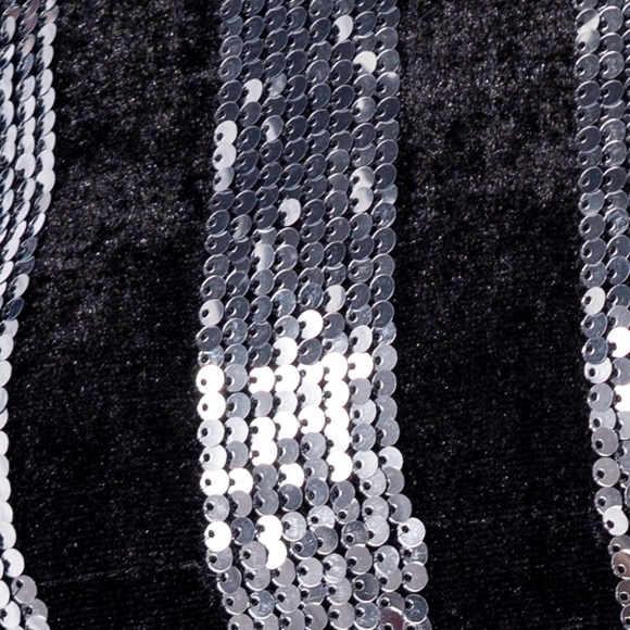 Sequin Dress with Black Velvet Bottom - Picture 7 of 8